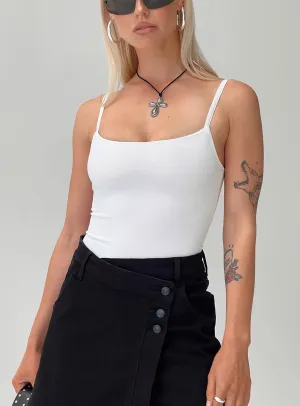 Off Stage Bodysuit White Minimal Loose Picnic Music