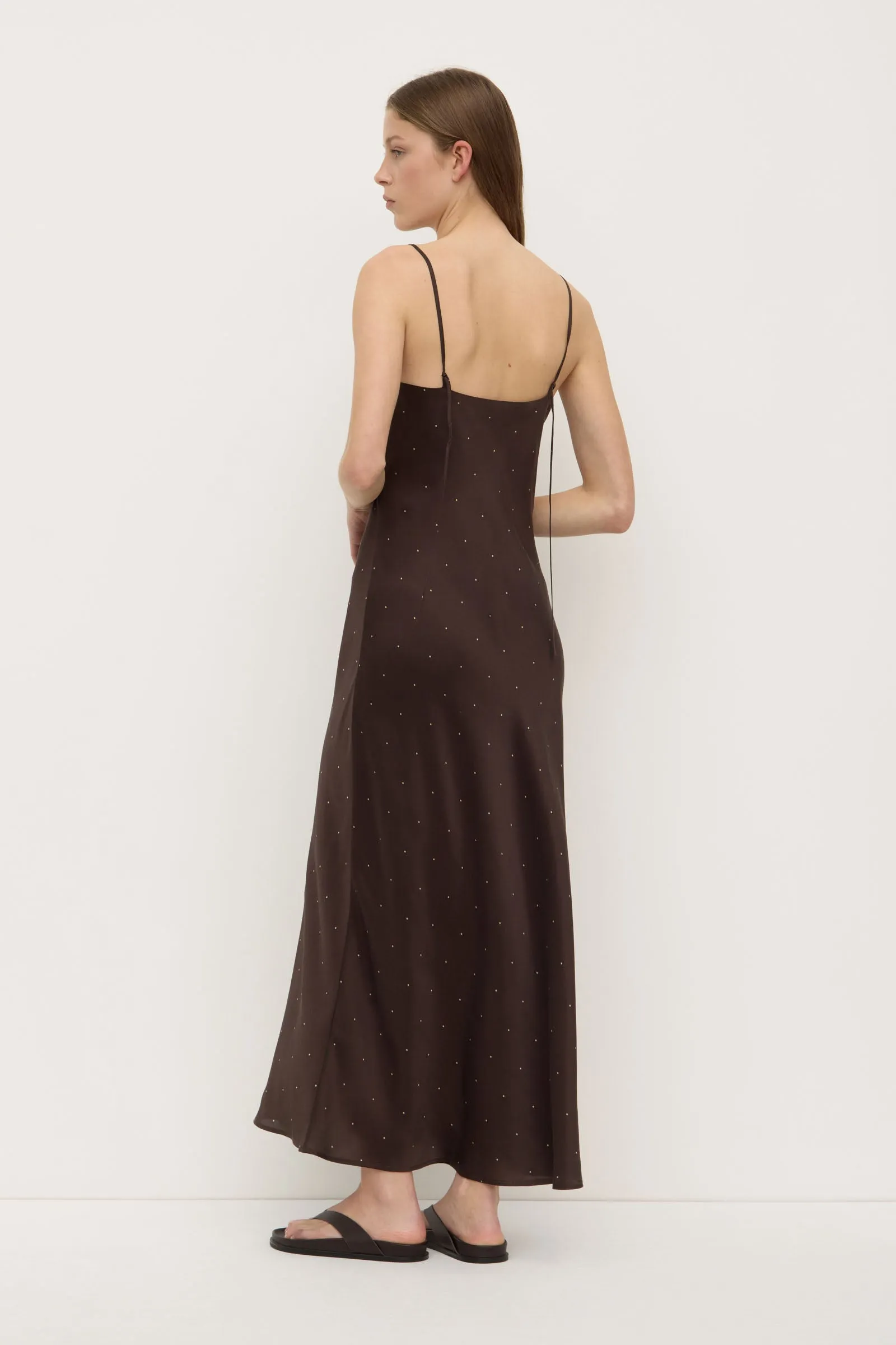 Still Glow Pippa Dot Silk Slip Dress