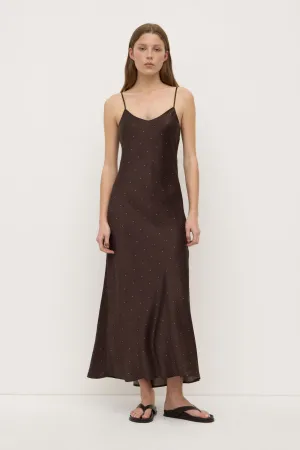 MoistureWicking Technology Pippa Dot Silk Slip Dress