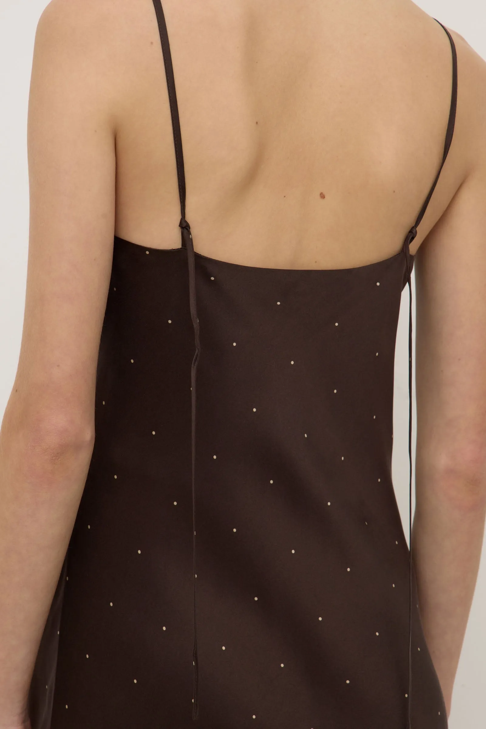 Recycled Fit Daily Fit Pippa Dot Silk Slip Dress