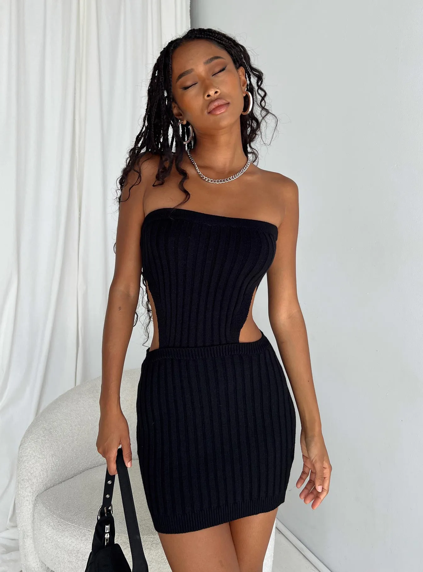 Snag Free Olia Mini Dress Black