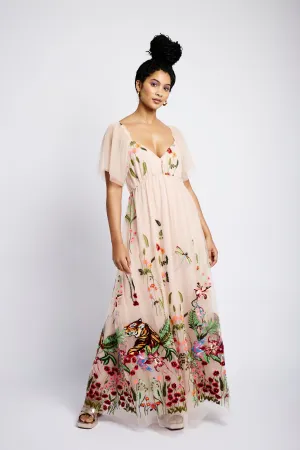 Breathable mesh Tulle Lined Dress in Tiger Tulle
