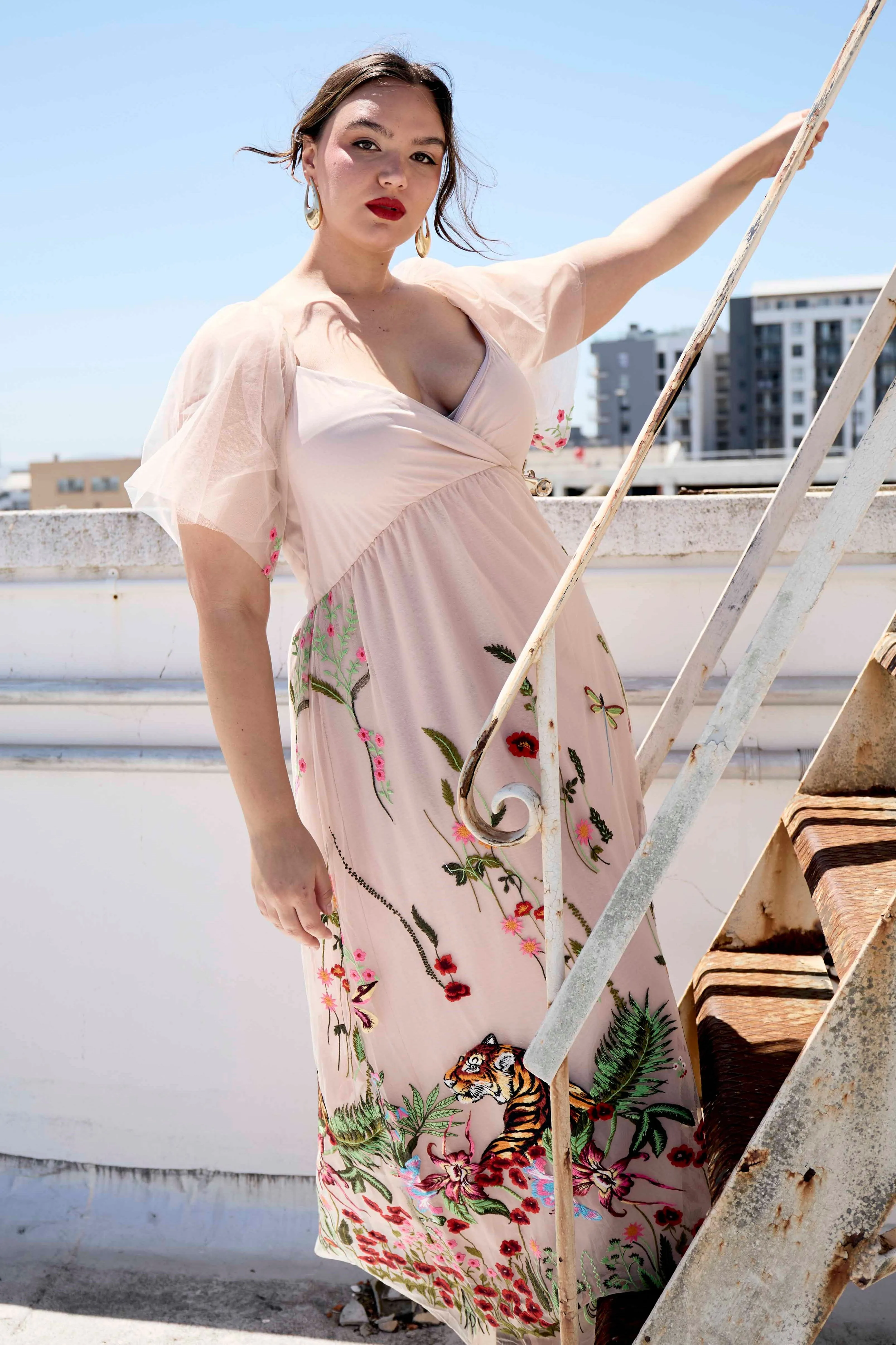 Tulle Lined Dress in Tiger Tulle SoftTouchLining Italian Flair