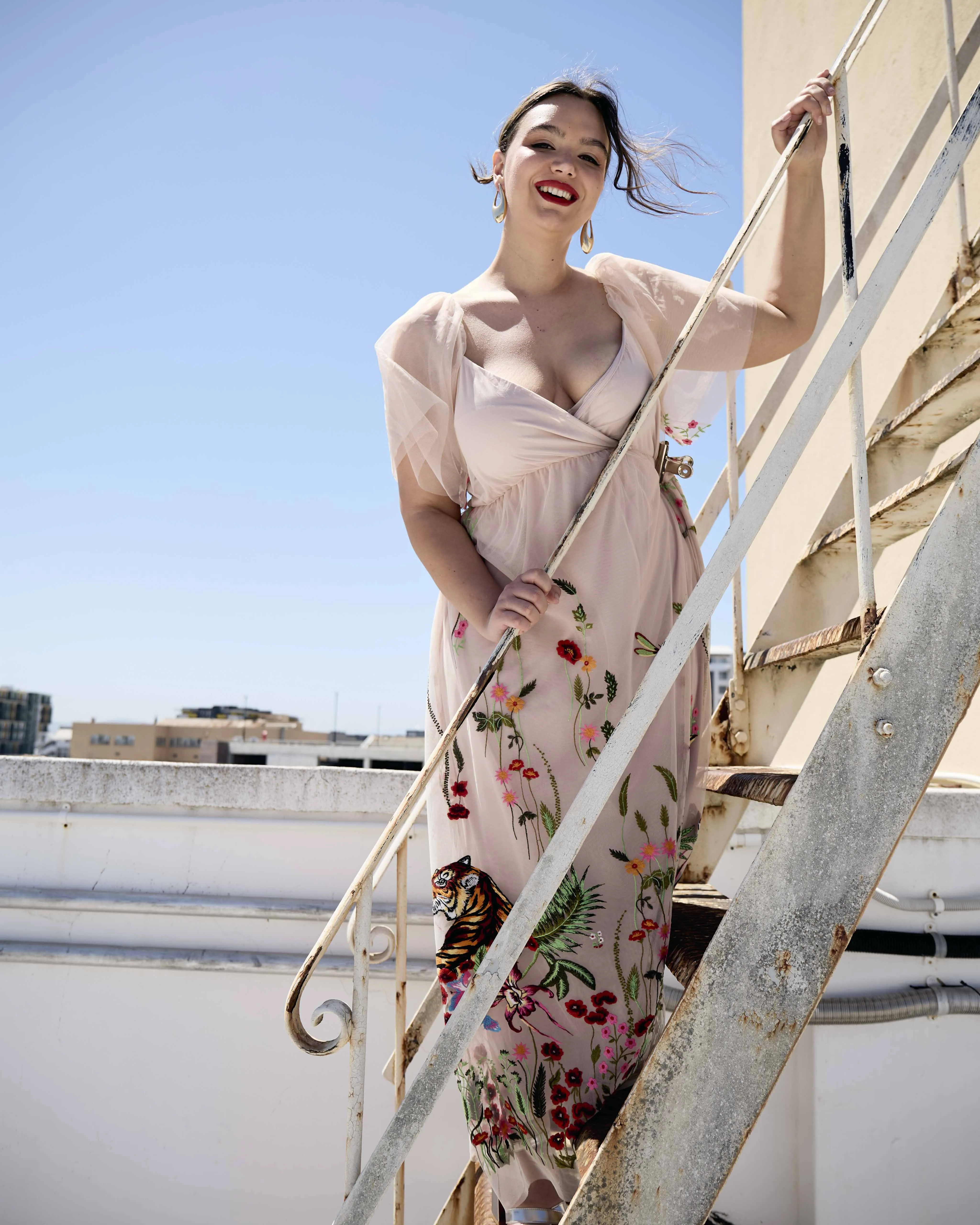 Tulle Lined Dress in Tiger Tulle AntiStatic Material