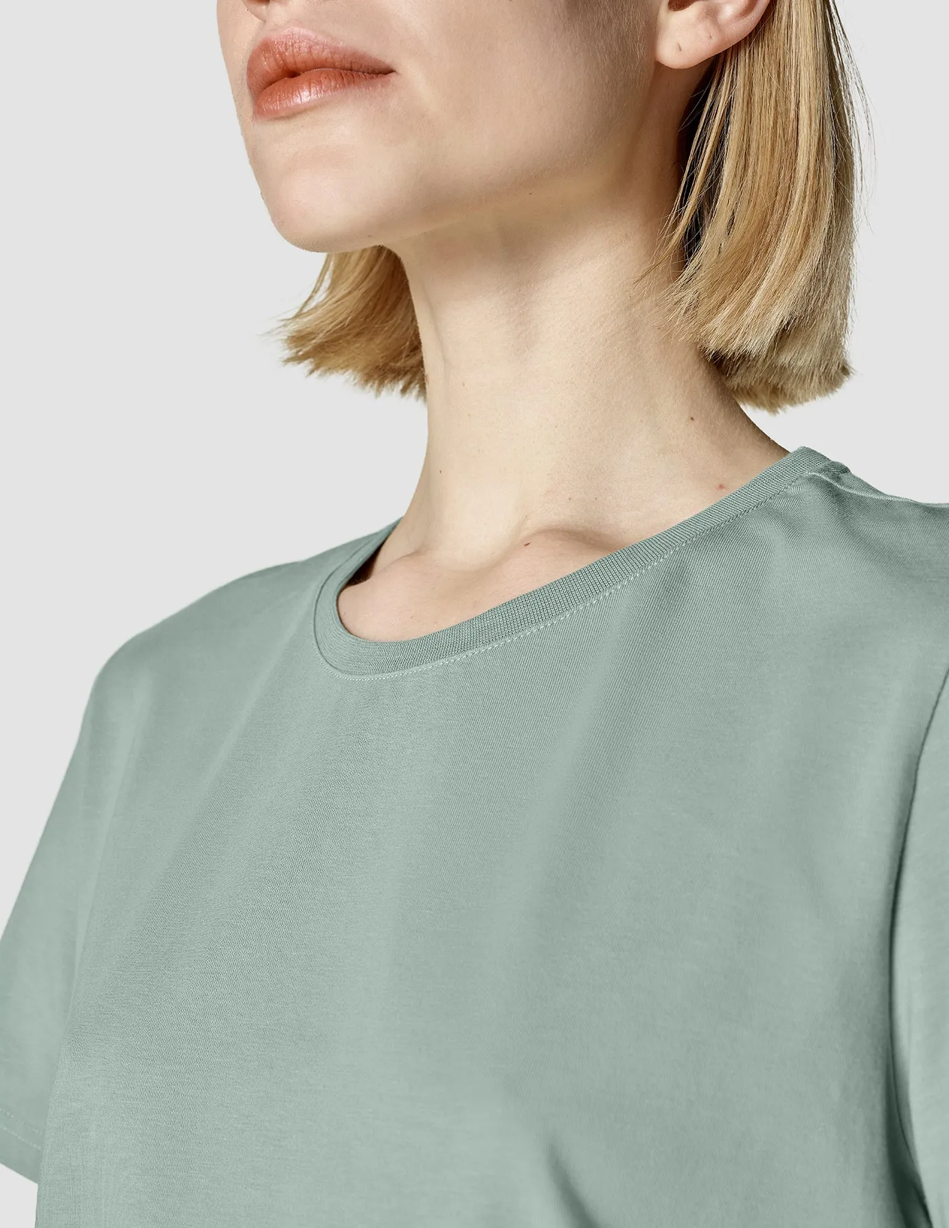 Recycled Polyester Blend Supima T-shirt Calm Green