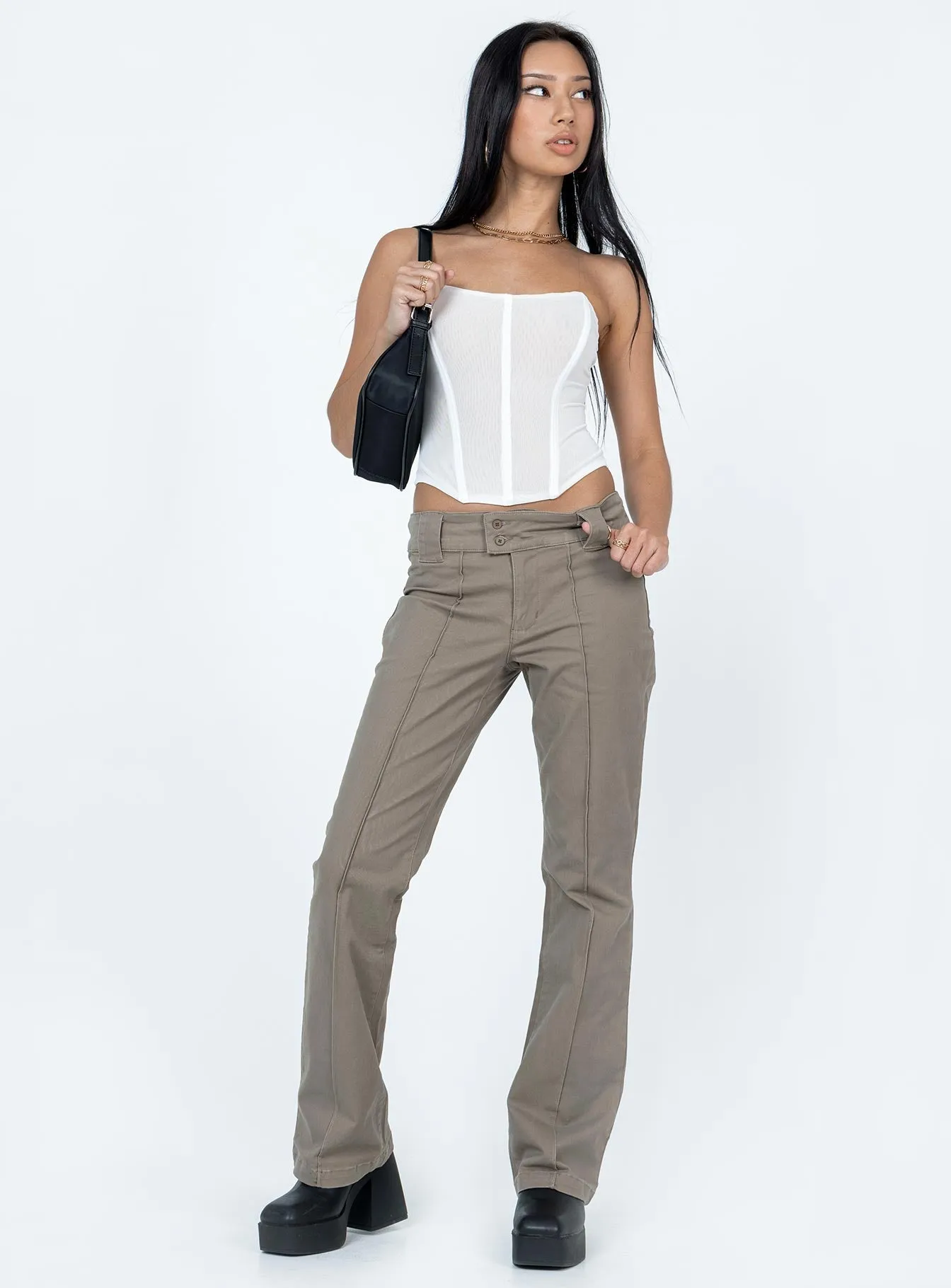 Durable Overlock Stitch Azriel Strapless Bustier White