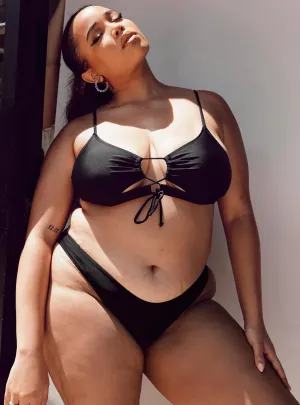 Ashley Bikini Bottoms Black Curve Ergonomic Contour Design Versatile Layering