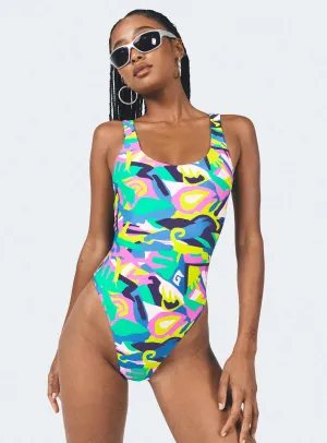 Anti Pilling Technology Compression Fit Cantella One Piece Multi