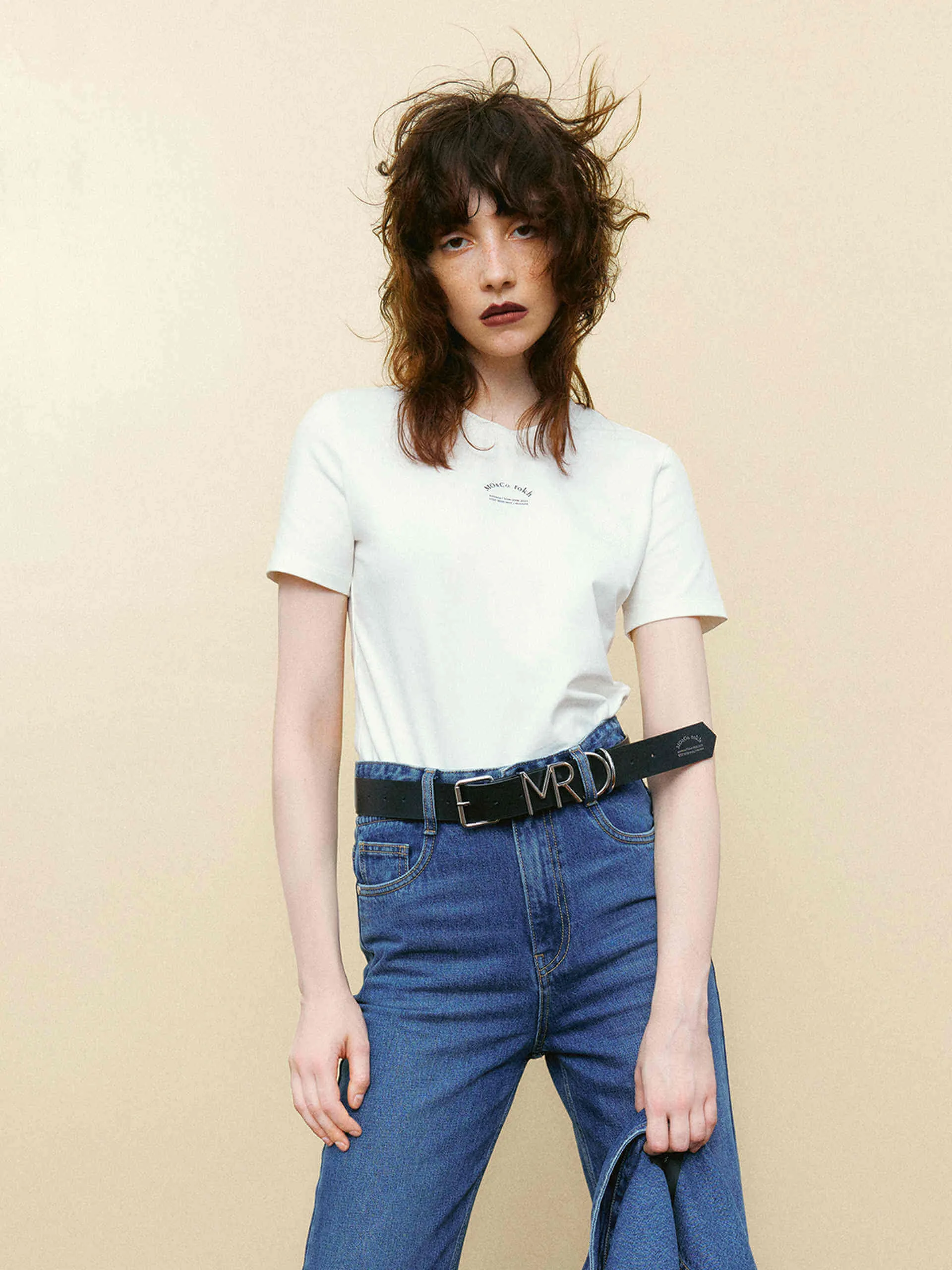 Logo Details Slim T-shirts Versatile Design Durable Knitwear