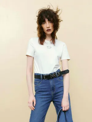 Light Style Lightweight Wear Logo Details Slim T-shirts