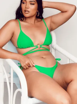 No Ride Up Design Bella Bikini Bottoms Neon Green