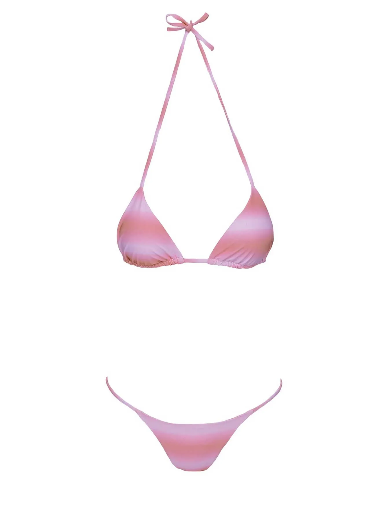 Zero Gravity Feel Water Resistant Fabric Tali String Bikini Bottoms Pink / Orange