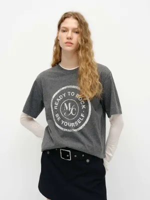 Seasonal Must-Have Letter Print Loose T-shirt