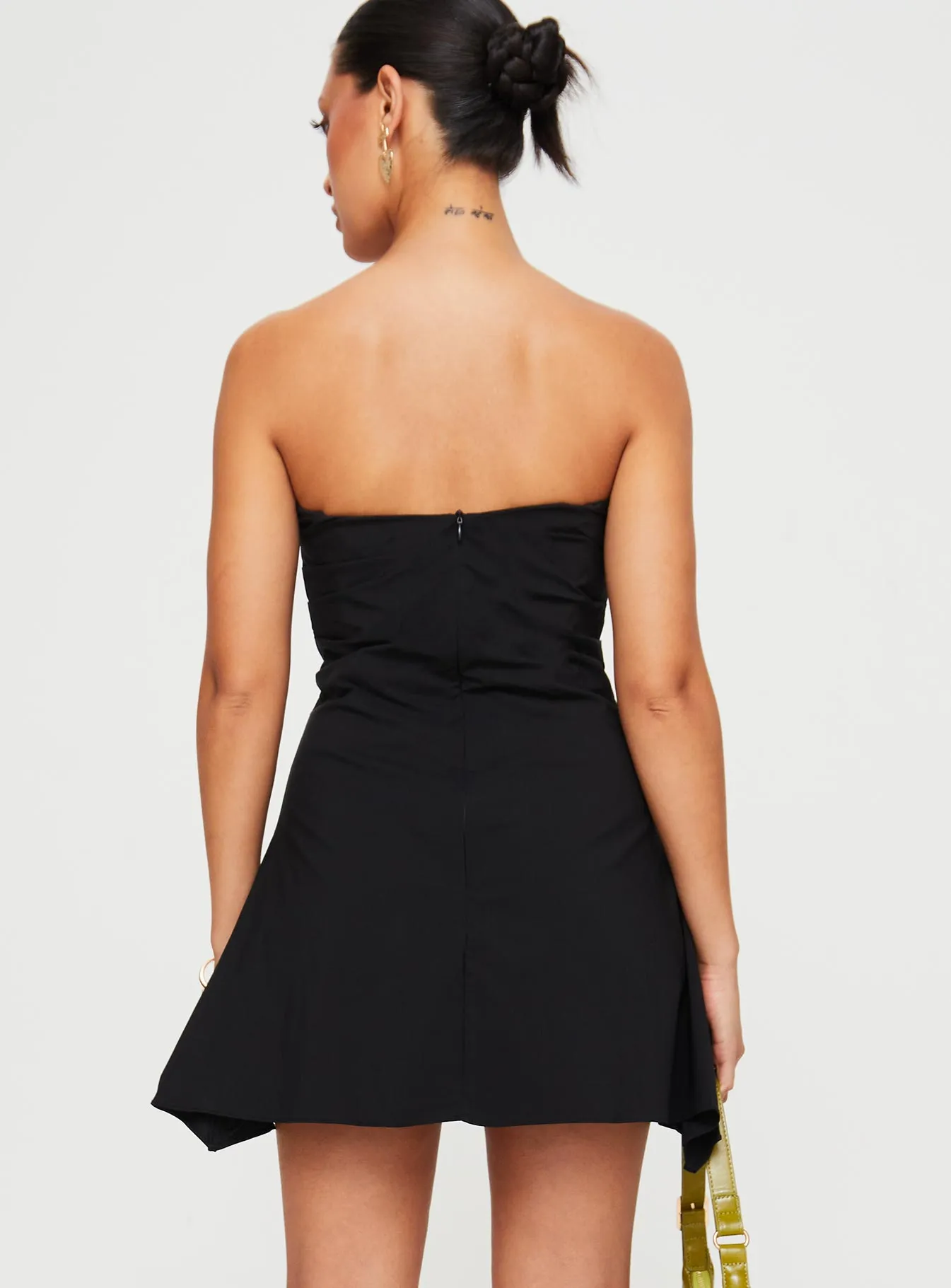 Low Bulk Bradwell Strapless Mini Dress Black