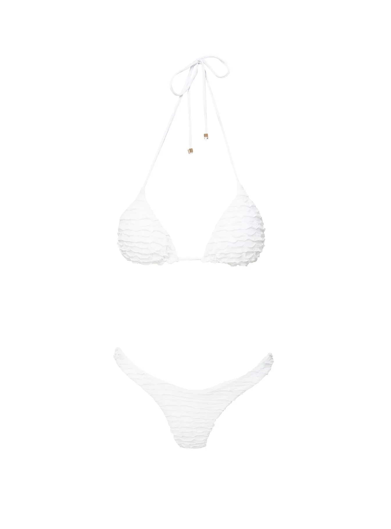 Nevaeh Triangle Bikini Top White Flexible Fit System
