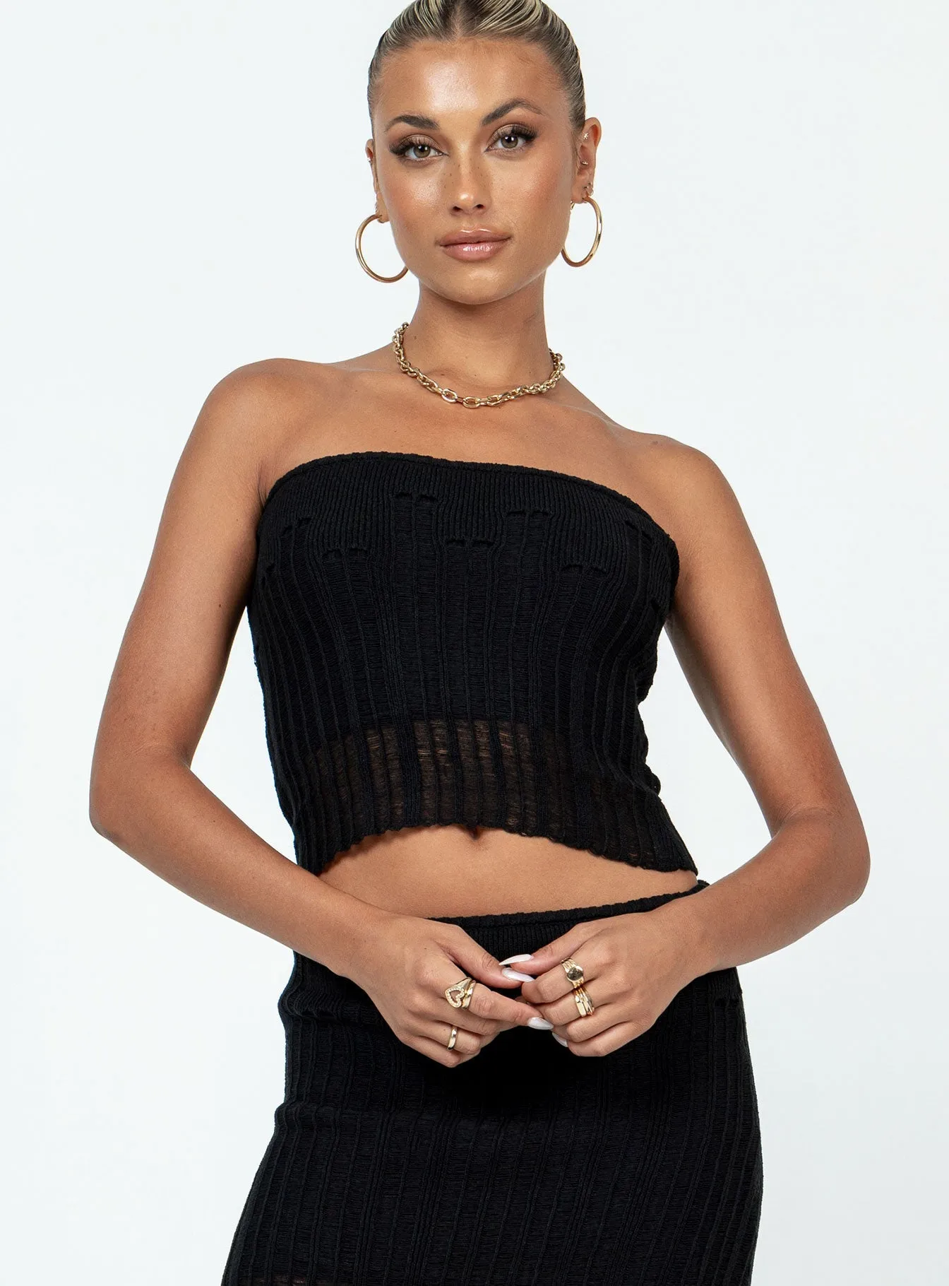 FrictionResistant Fabric Hendon Tube Top Black