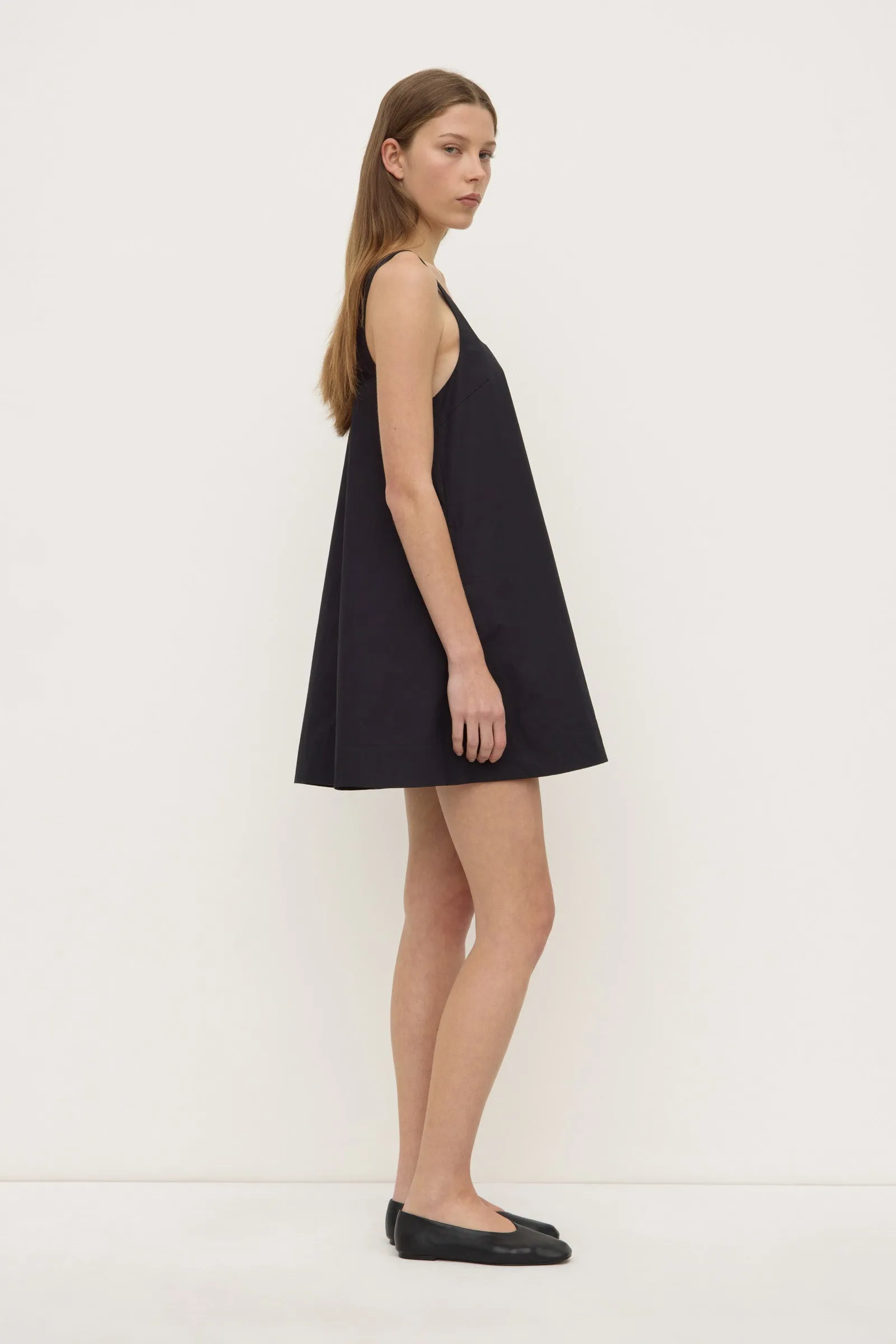 TaglessCollar DoubleLayeredEdging Becca Mini Dress