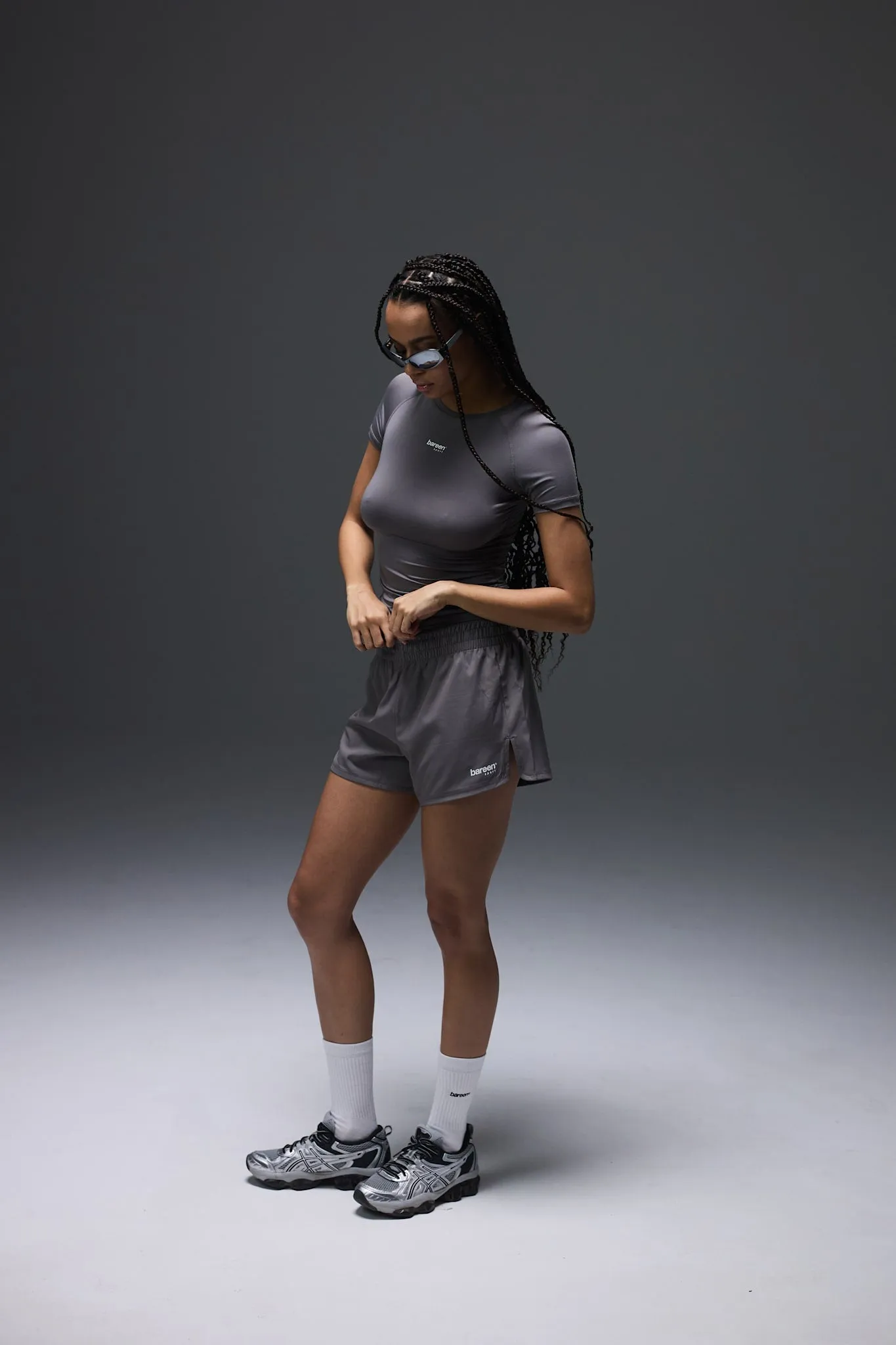 military personnel Quick Wash Easy Freshness Women's Active Shorts - Sport 3 - Smoked Pearl