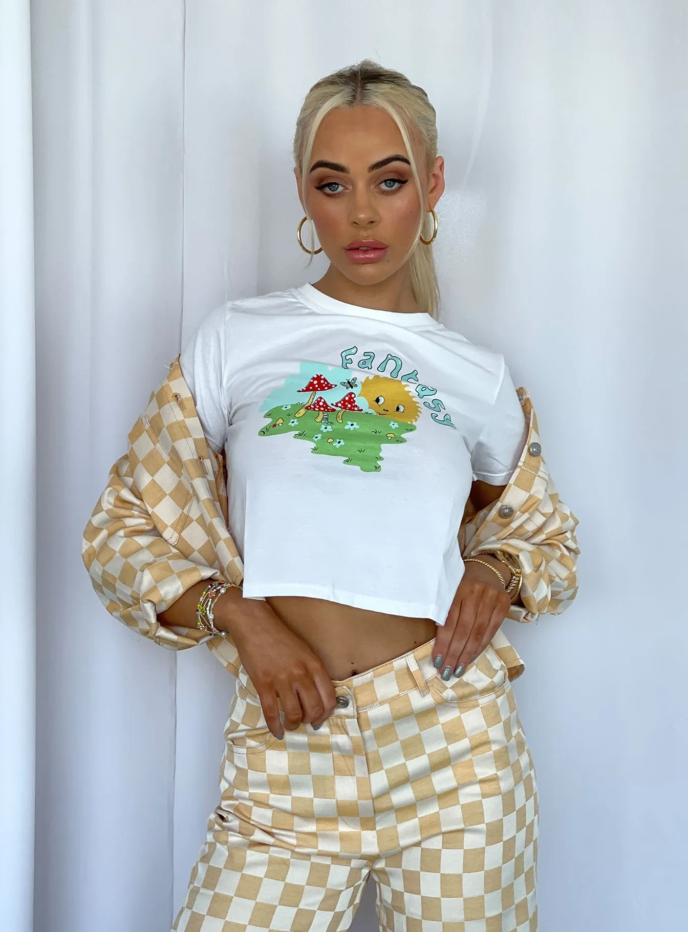 Temperature Control Fabric Motel Shrunk Tee White Fantasy