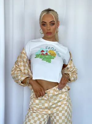 Temperature Control Fabric Motel Shrunk Tee White Fantasy