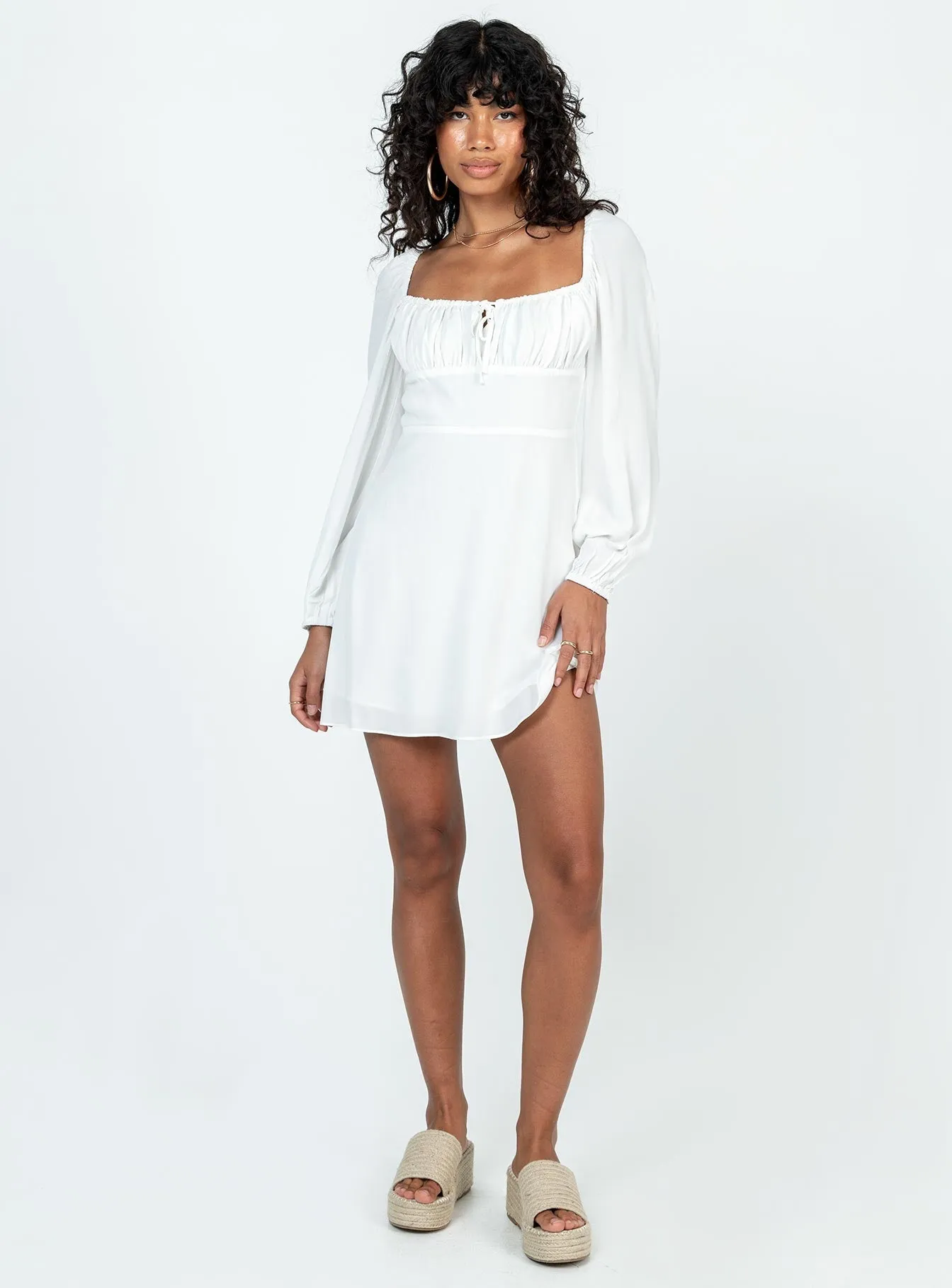 Bold vibrant dress Light Warm Elvira Mini Dress White