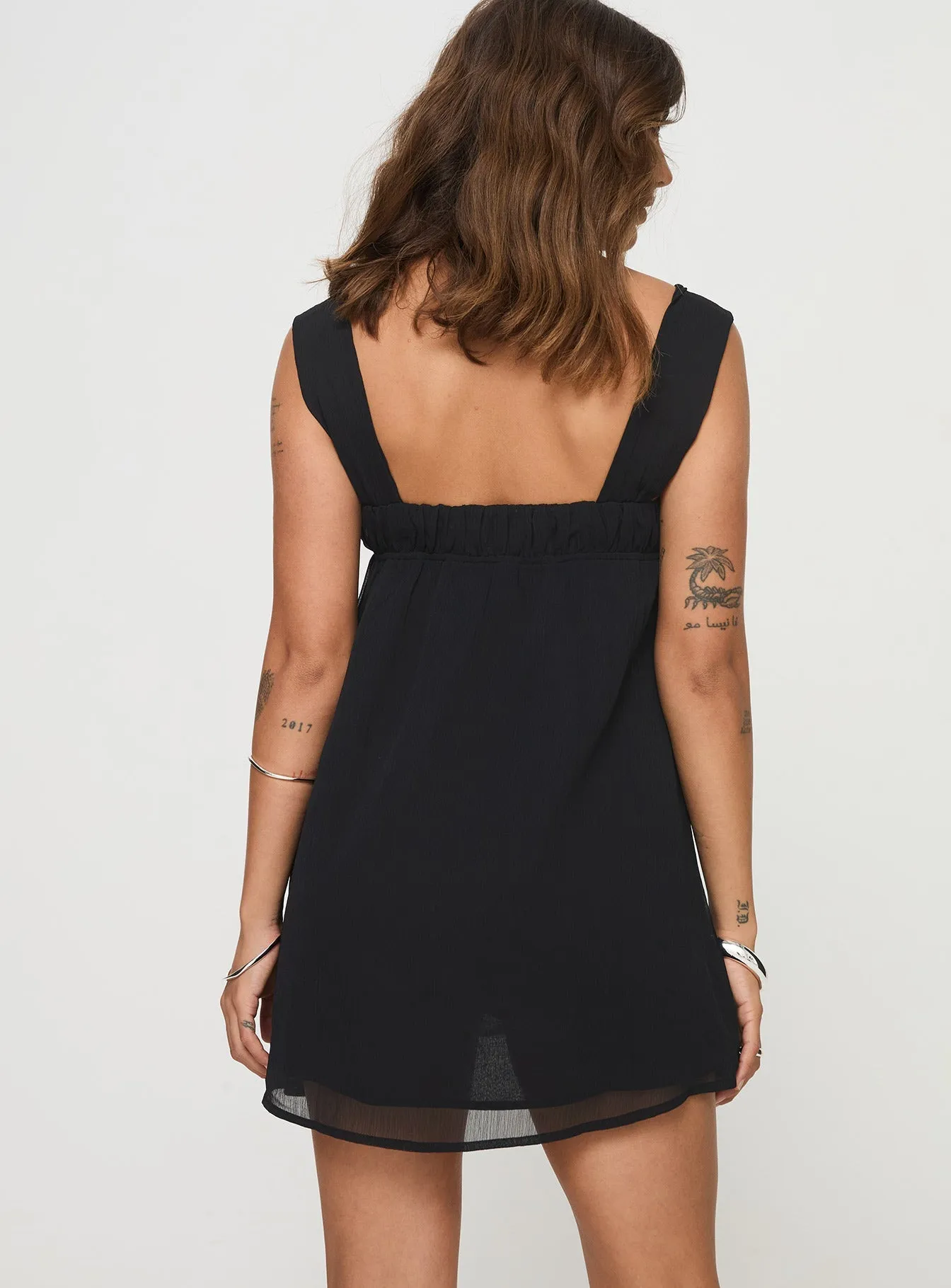 City Chic Mooney Mini Dress Black
