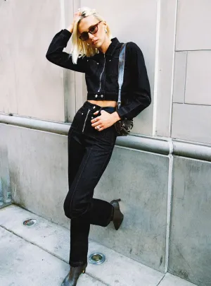 Stallion High Rise Straight Leg Jeans Indigo Night Out Daily Wear