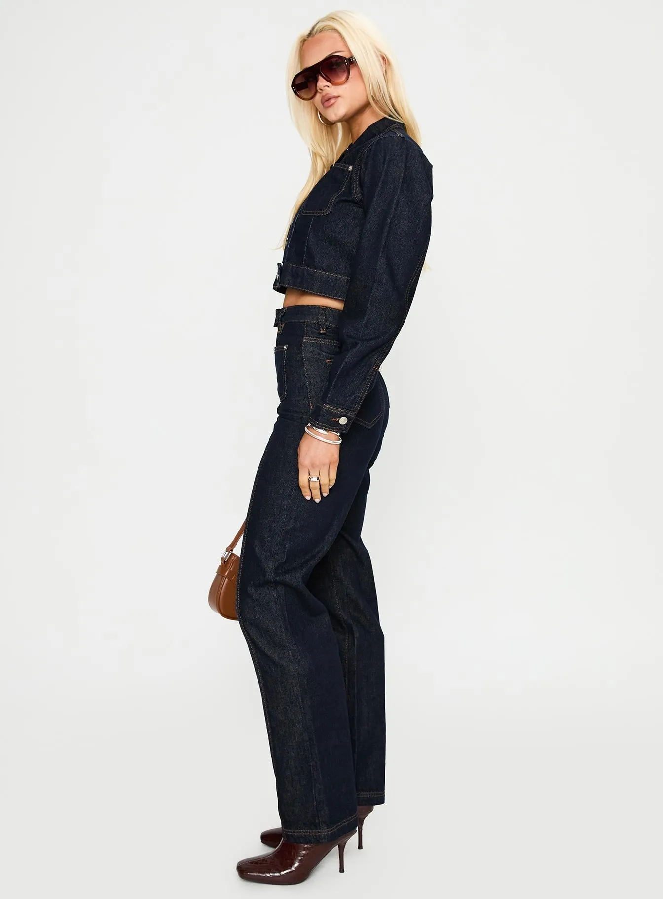 Stallion High Rise Straight Leg Jeans Indigo Reliable Choice