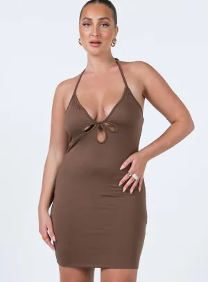 Judson Mini Dress Chocolate Hot Warm Effortless chic mini