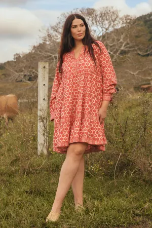 Scout Long Sleeve Dress in Lunar Eclipse Colorfast Dye Sustainable production