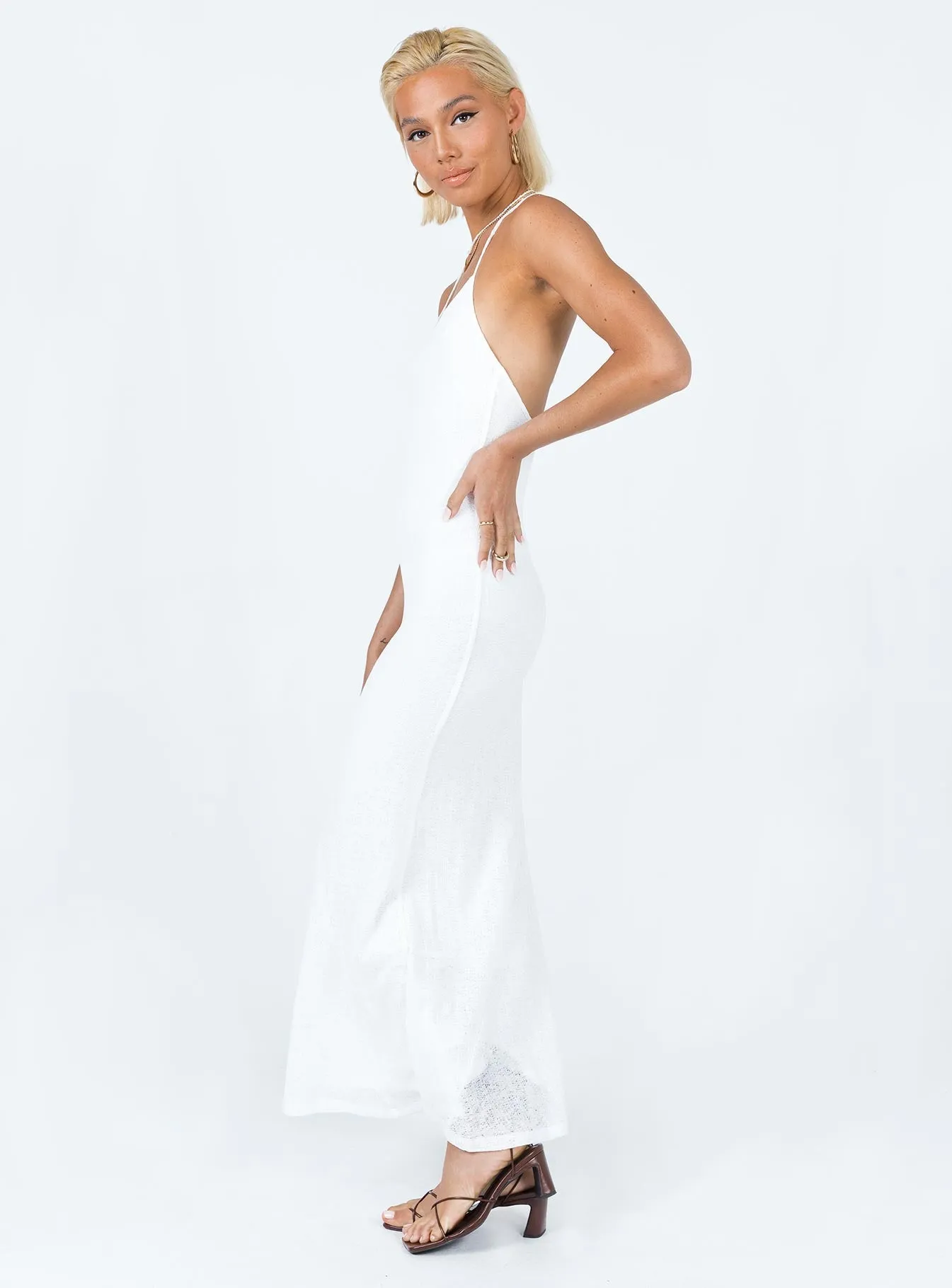 Ellery Maxi Dress White Brick Path The versatile nature of this maxi dress allows for a range of styling possibilities from casual to chic