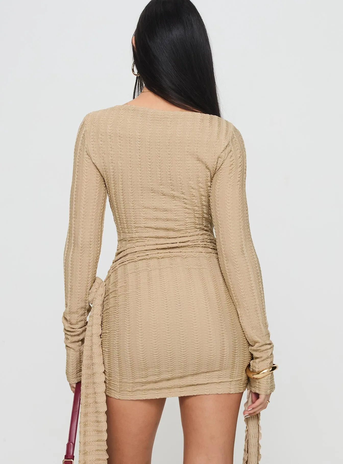 Glory Mini Dress Beige Street Ready