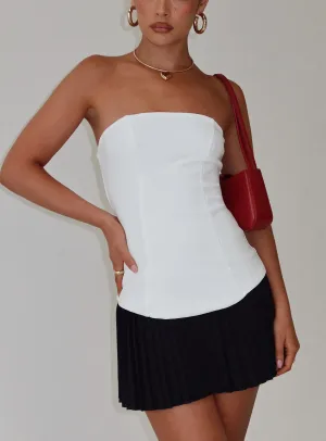Obsessed Strapless Mini Dress White Boho Vibes