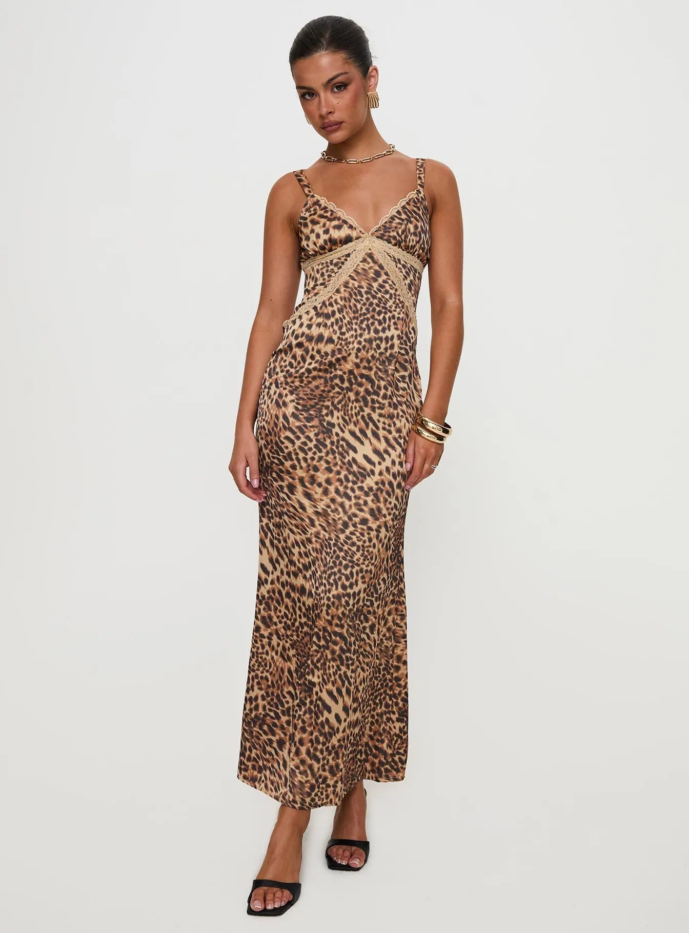 Sanctuary Maxi Dress Leopard Blue Hour