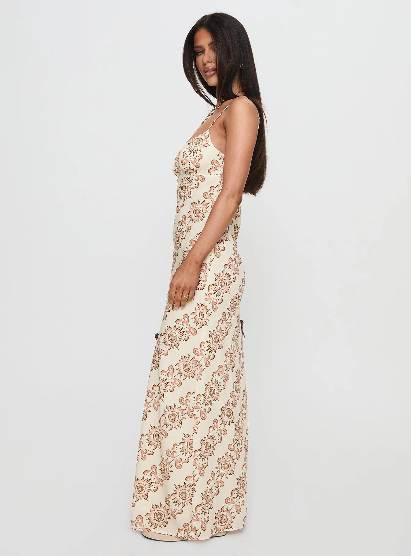 Dune Path The soft fabric of this maxi dress provides a luxurious feel while remaining comfortable Sugar Plum Maxi Dress Beige