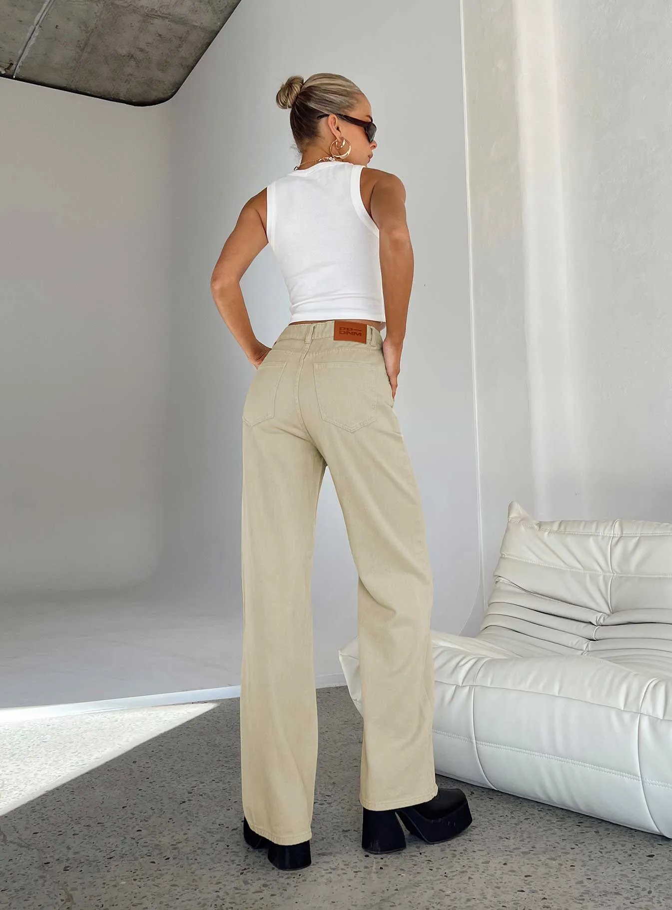 Modern Outfit Milford Wide Leg Jean Denim Stone