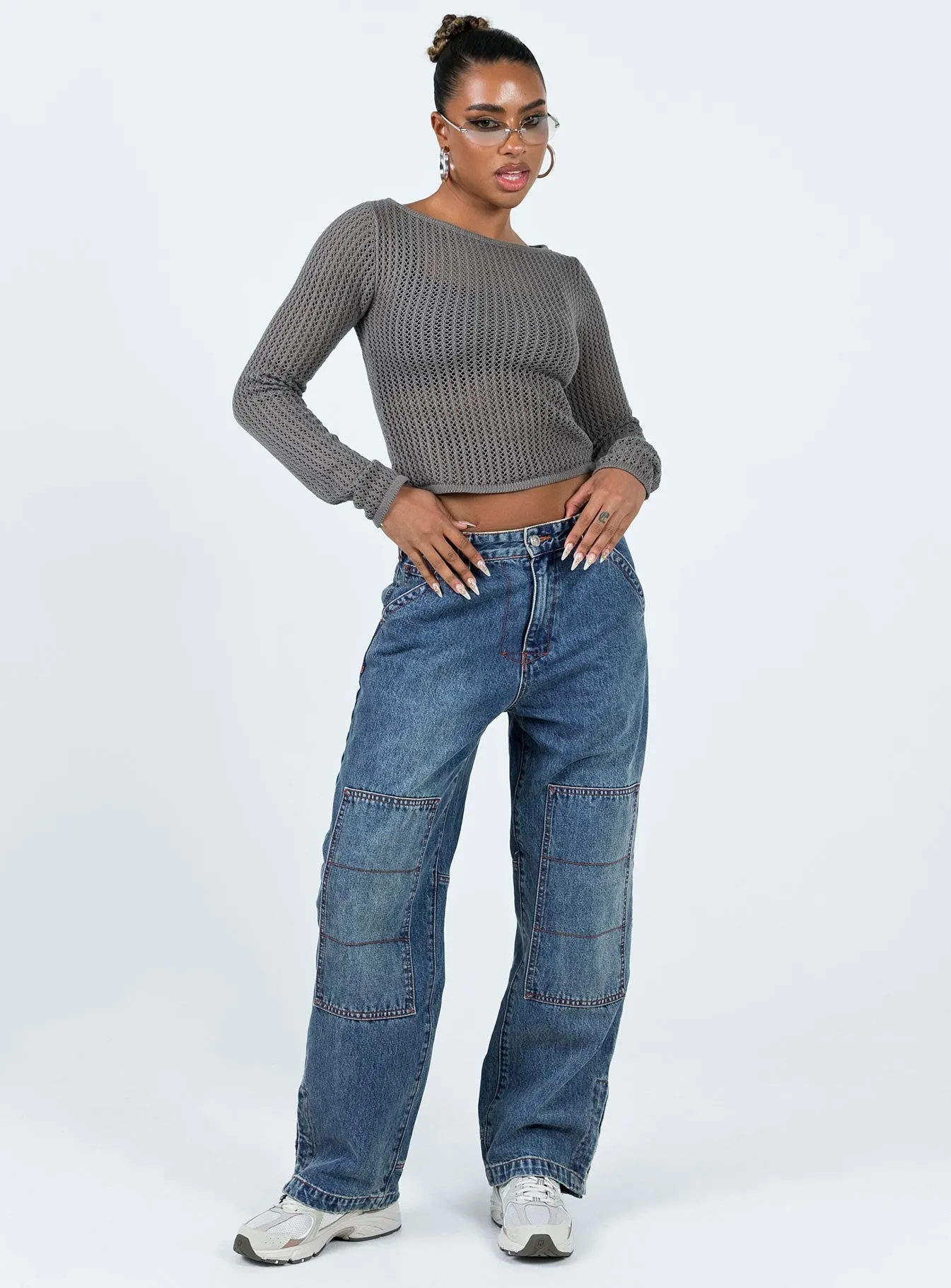 Quick Pick Tein Low Waist Jeans Dark Denim