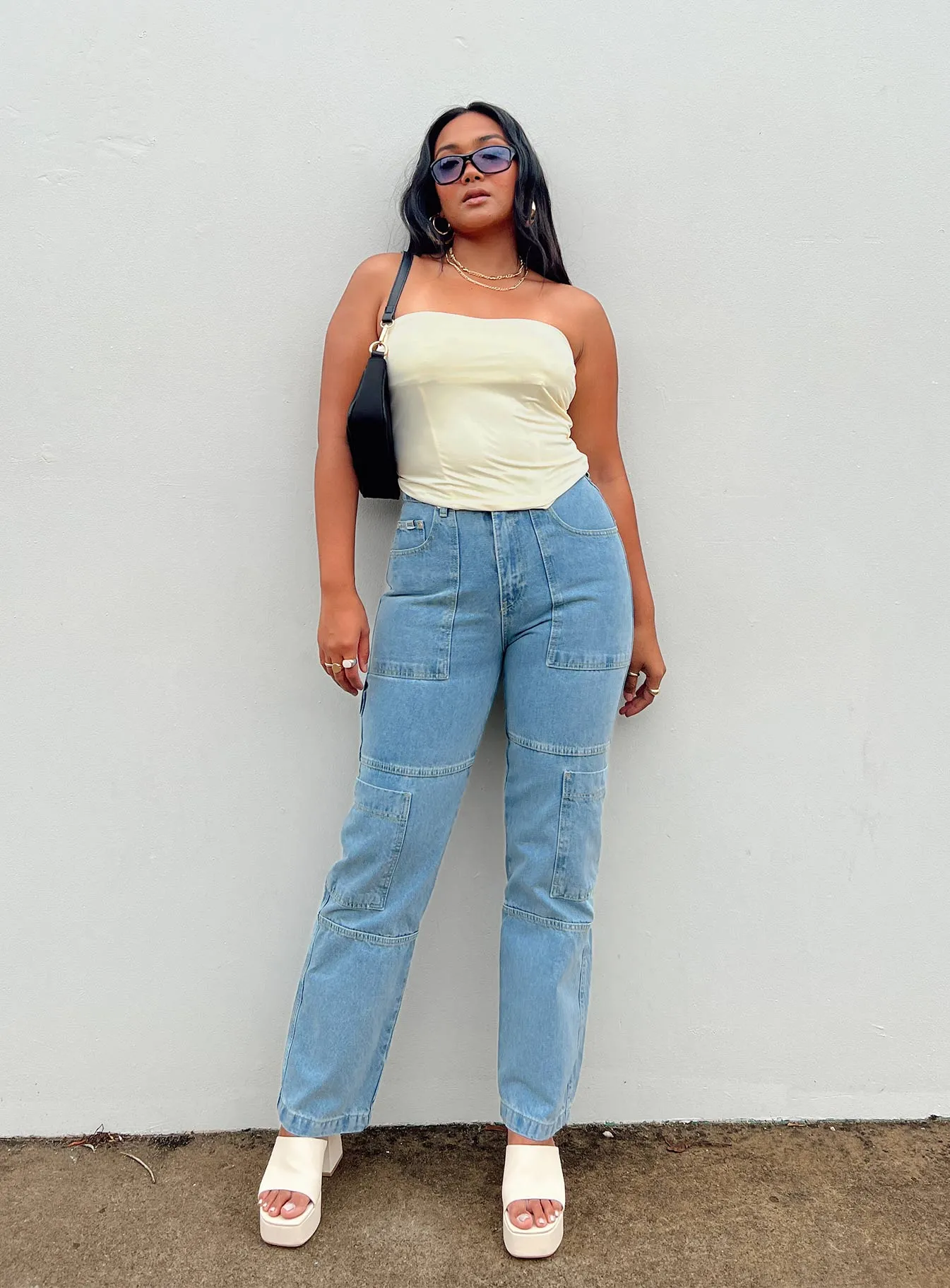 Shopping Day Vibrant Neutral Lightweight The Ragged Priest Combat Organic Cotton Denim Light Blue