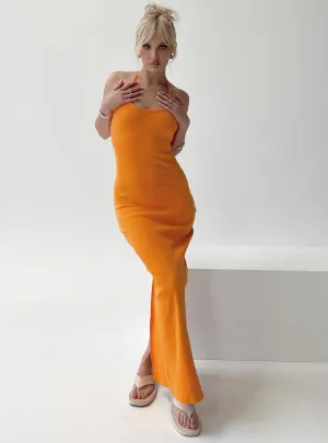 Early Light Karyssa Rib Maxi Dress Orange