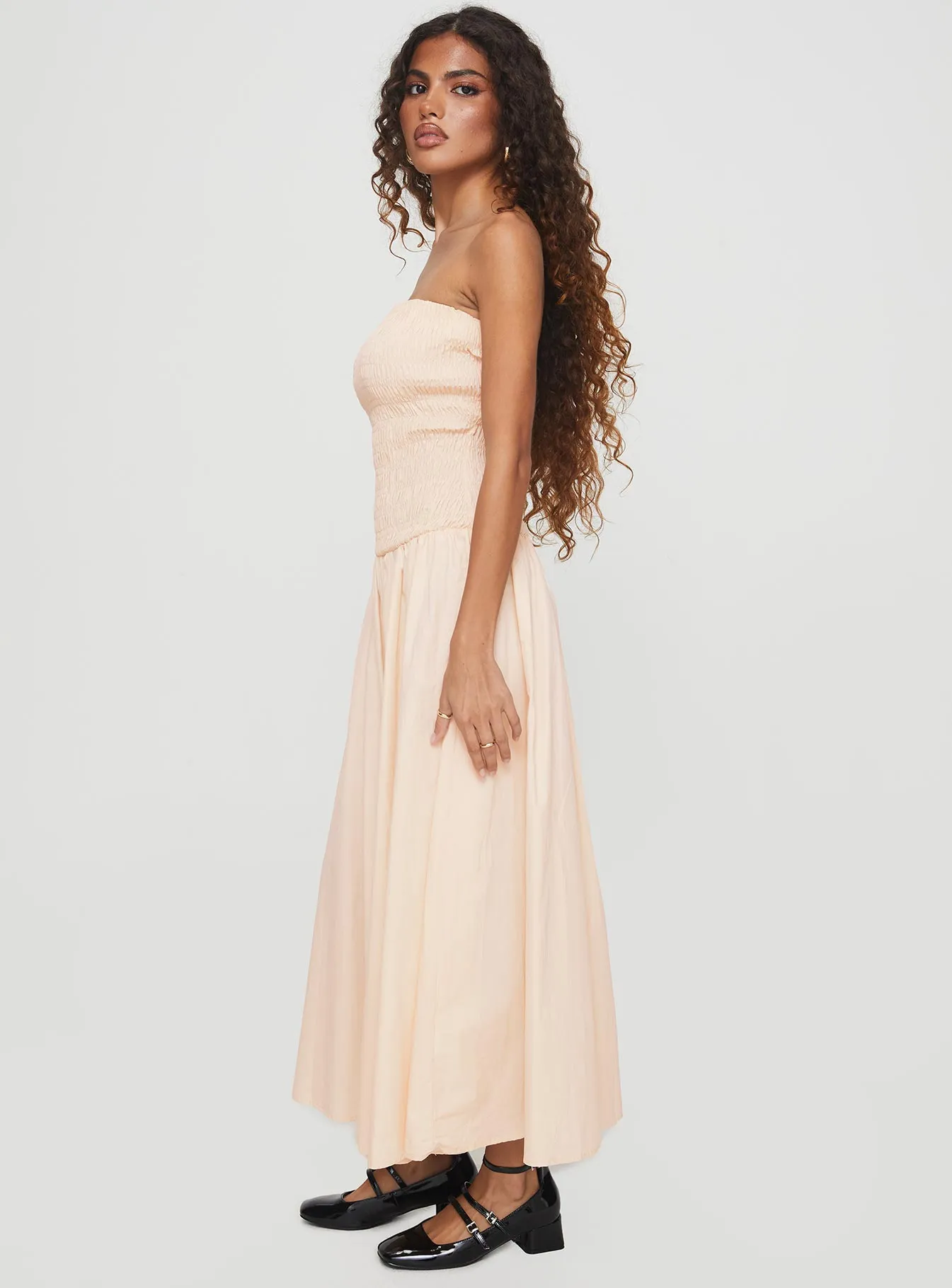 Atara Maxi Dress Cream Water Glow Georgette Glow