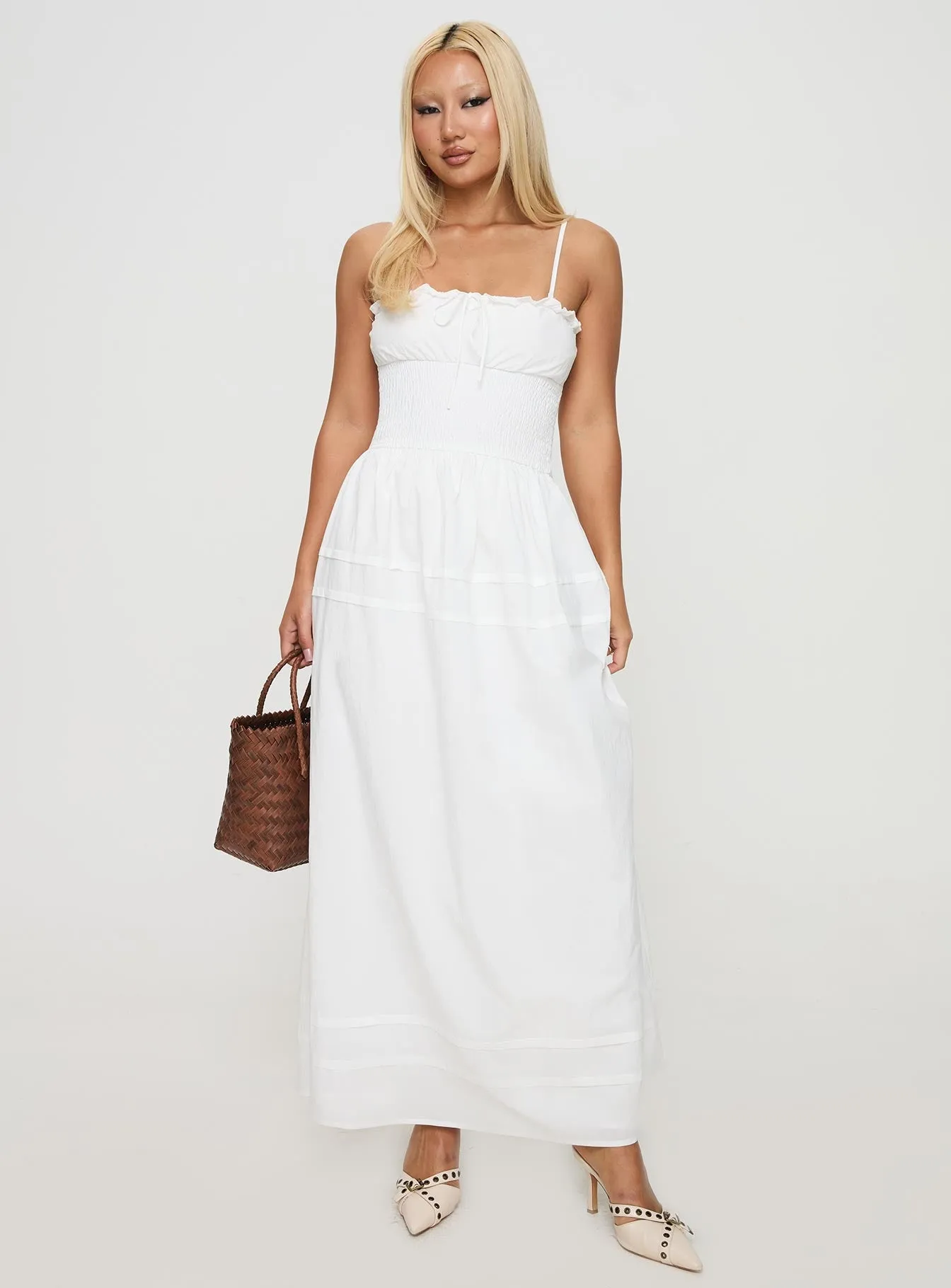 Americas Sweetheart Maxi Dress White Star Glow