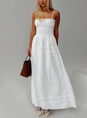 Americas Sweetheart Maxi Dress White Organza Glow Urban View