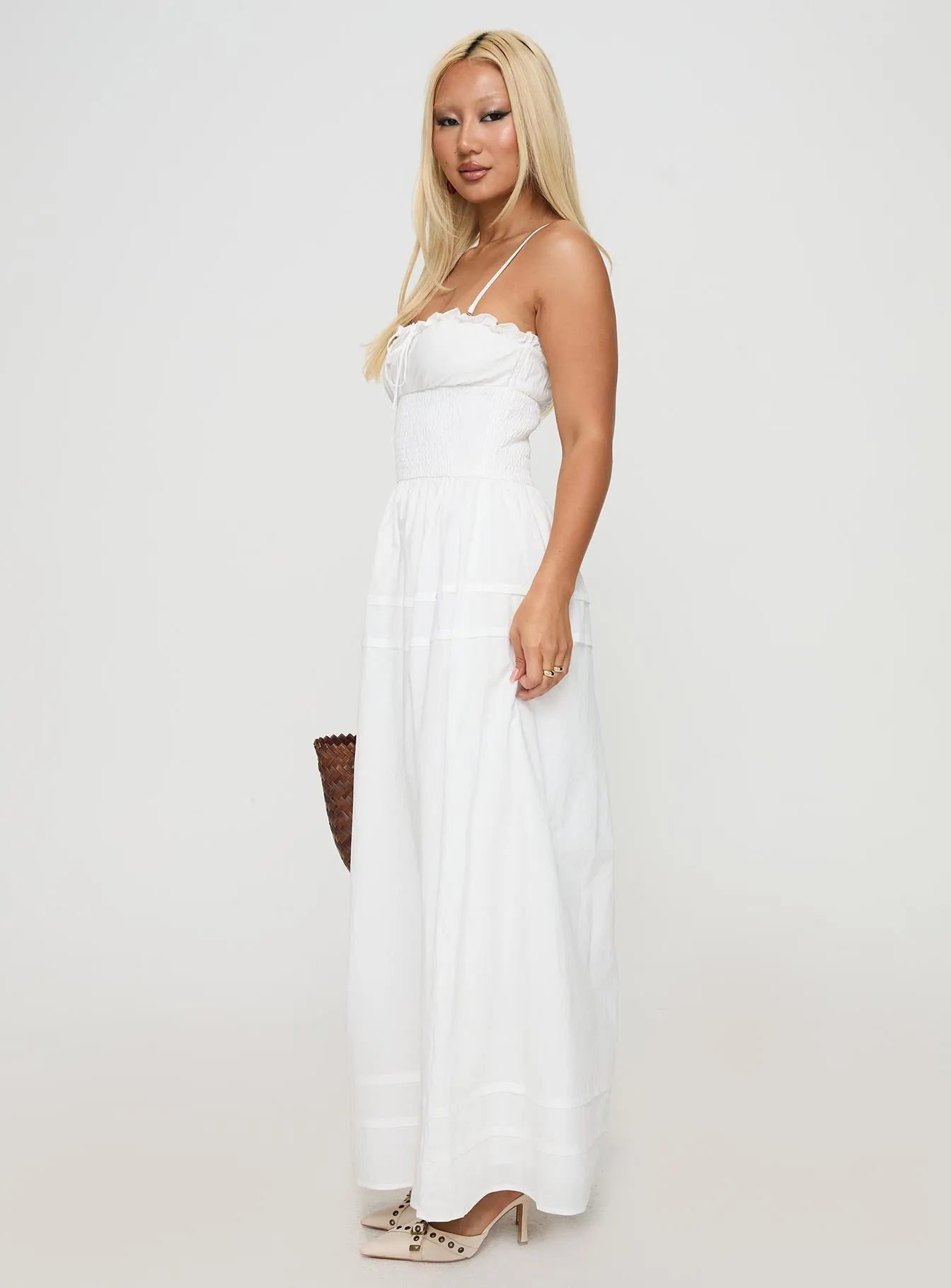 Ocean Arch Herb Garden Americas Sweetheart Maxi Dress White