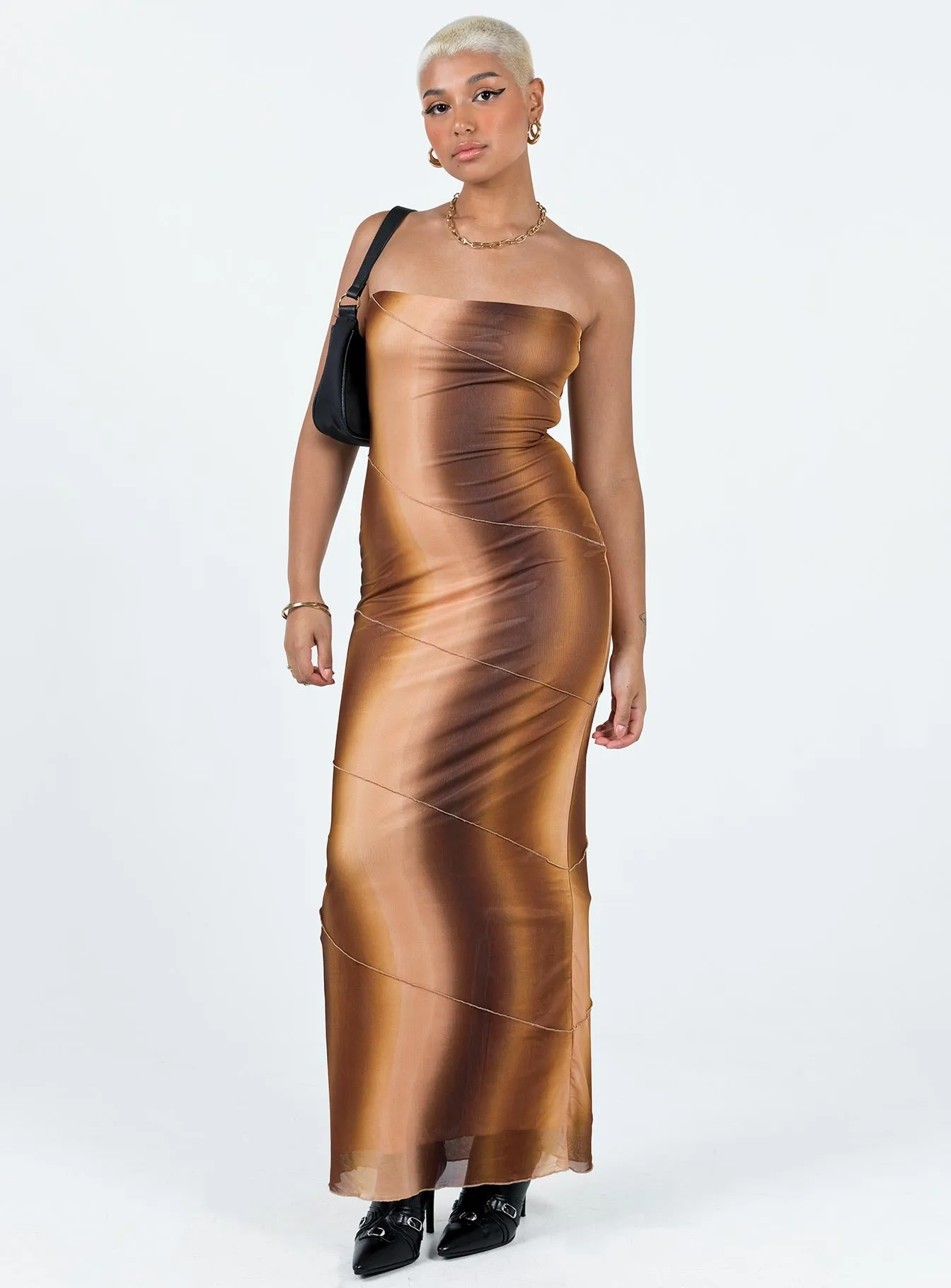 This dress offers a comfortable and elegant fit that works for both casual and formal events Luela Maxi Dress Brown