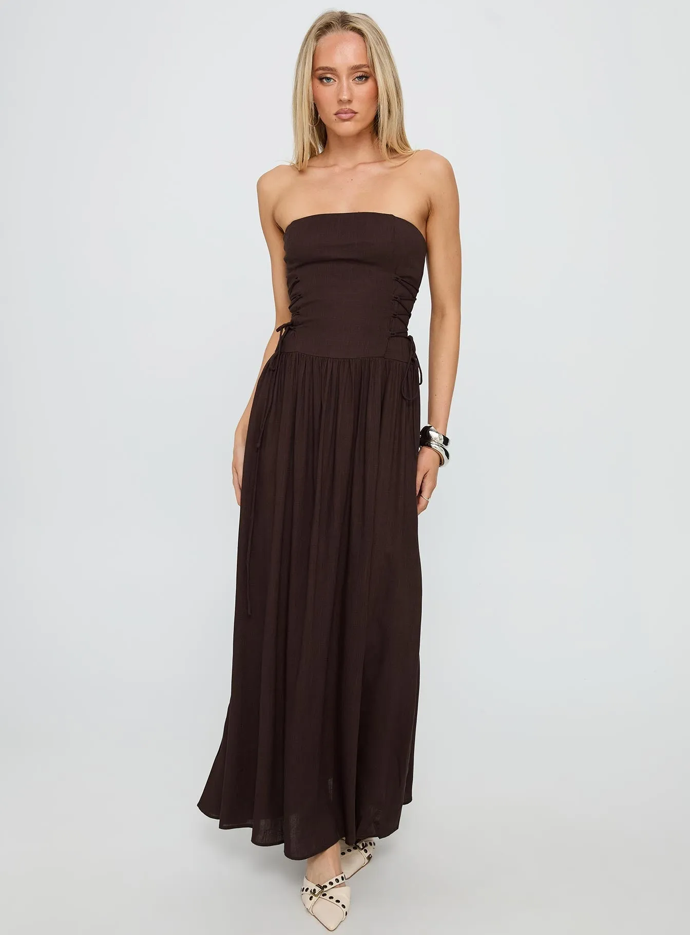 So Far So Good Maxi Dress Chocolate Photo Time Jade Shine