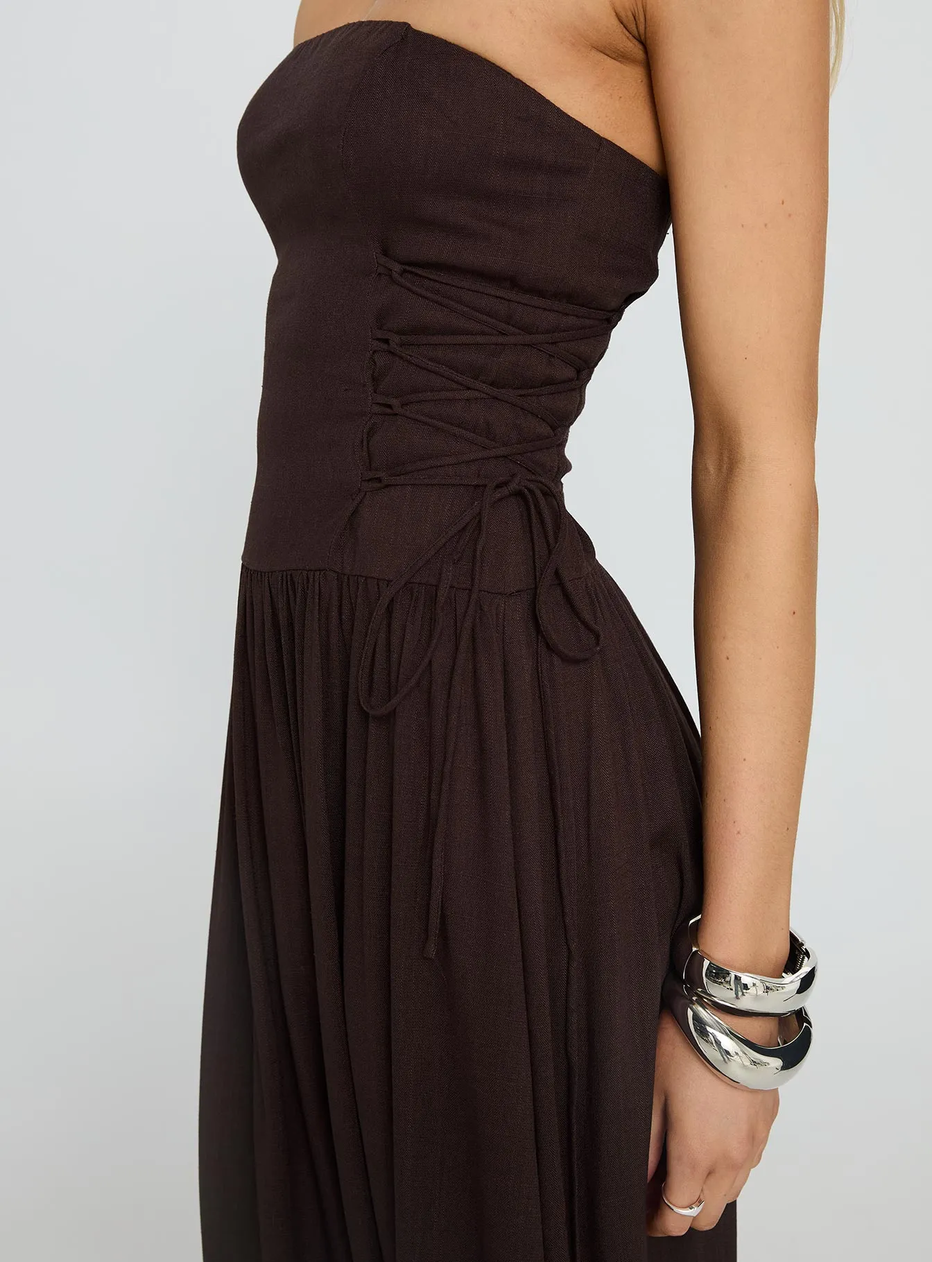 So Far So Good Maxi Dress Chocolate Silent Sea