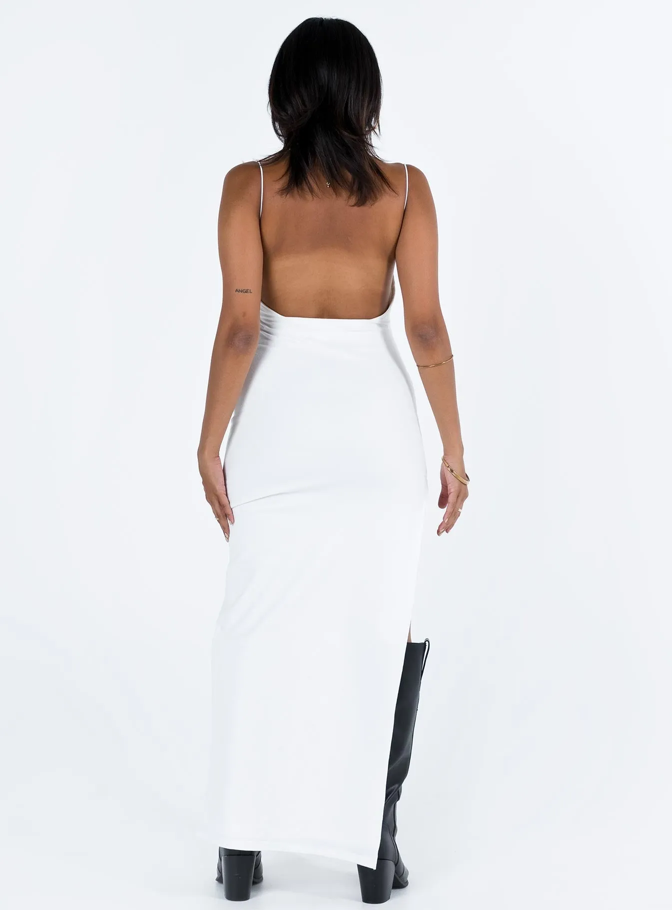Suzette Maxi Dress White Trendy long-length summer piece