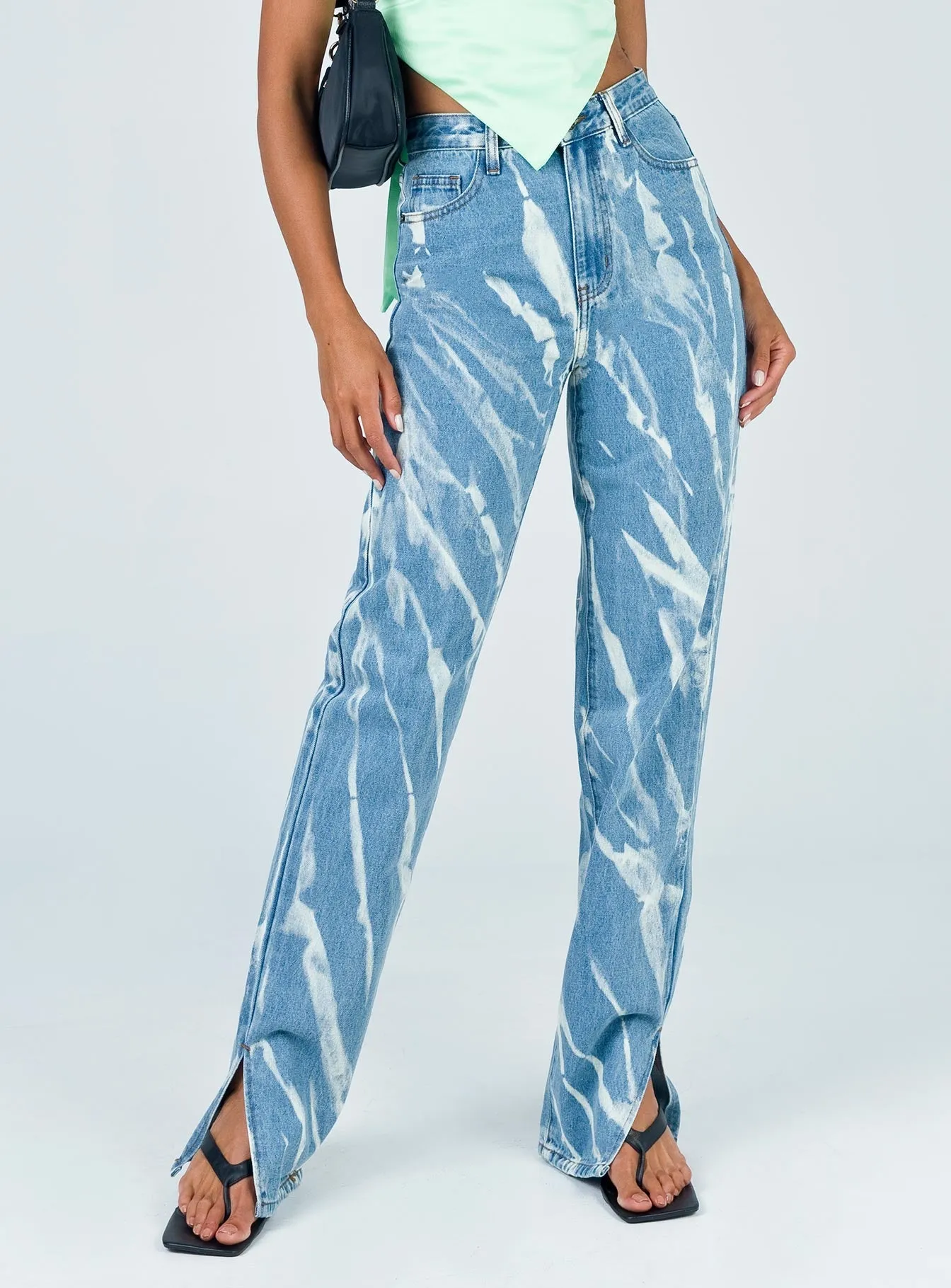 Breathable Feel Modern Minimalist Urban Explorer Alabama Jean Tie Dye Denim