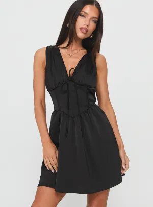 Alamere Mini Dress Black Urban Bold Weekend Ready Look