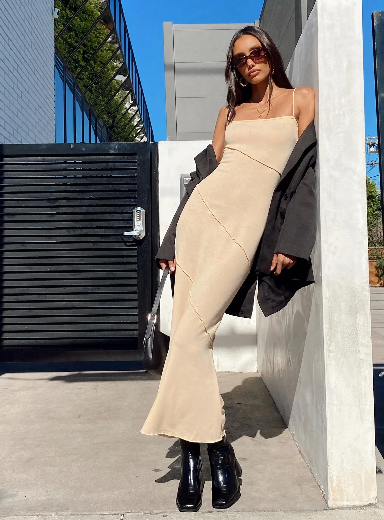 Andros Maxi Dress Beige Confident Walk